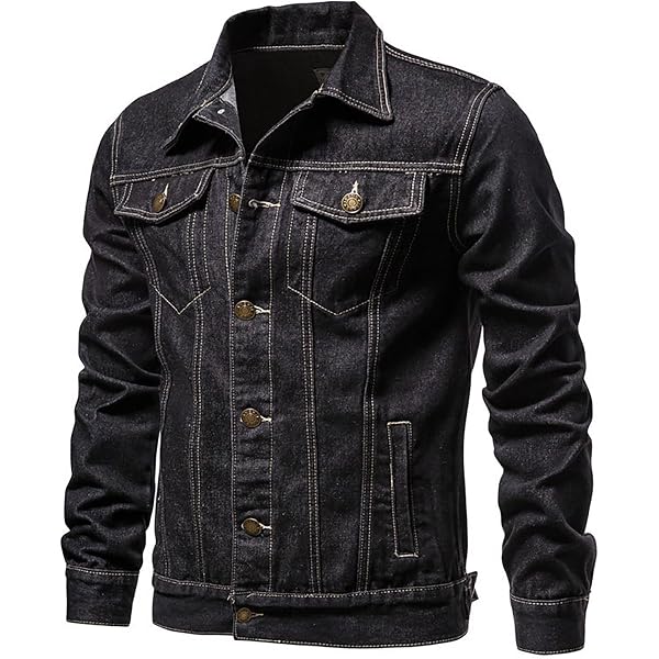 Jean Jacket Mens Slim Fit Fashion Mens Jacket Fall Cool Rapper